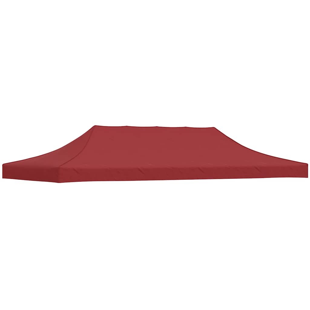 Party Tent Roof 6x3 m Burgundy 270 g/m² Replacement Canopy Gazebo Cover vidaXL