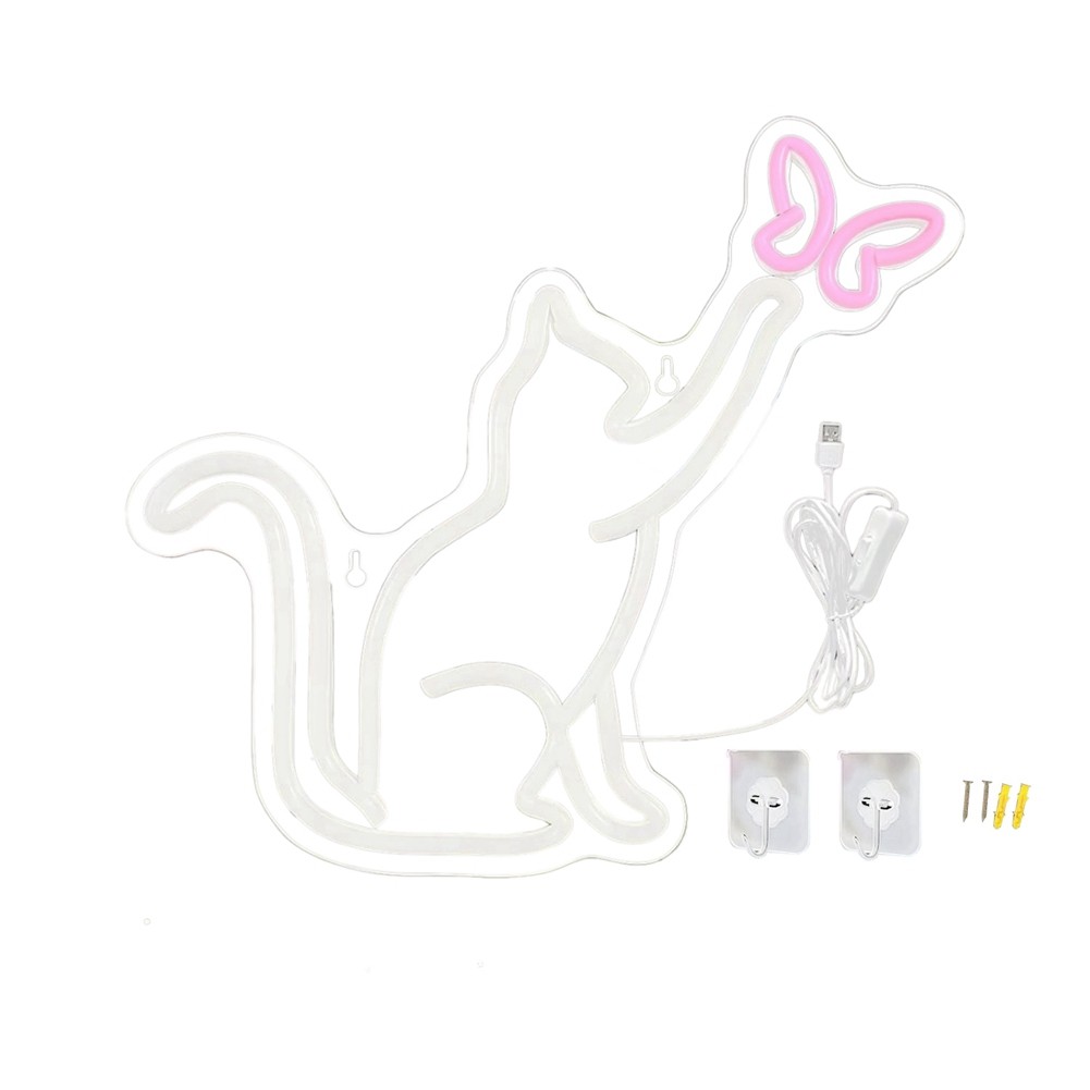 Neon Sign USB Powered Dimmable Butterfly LED Neon Light Wall Decor for5281