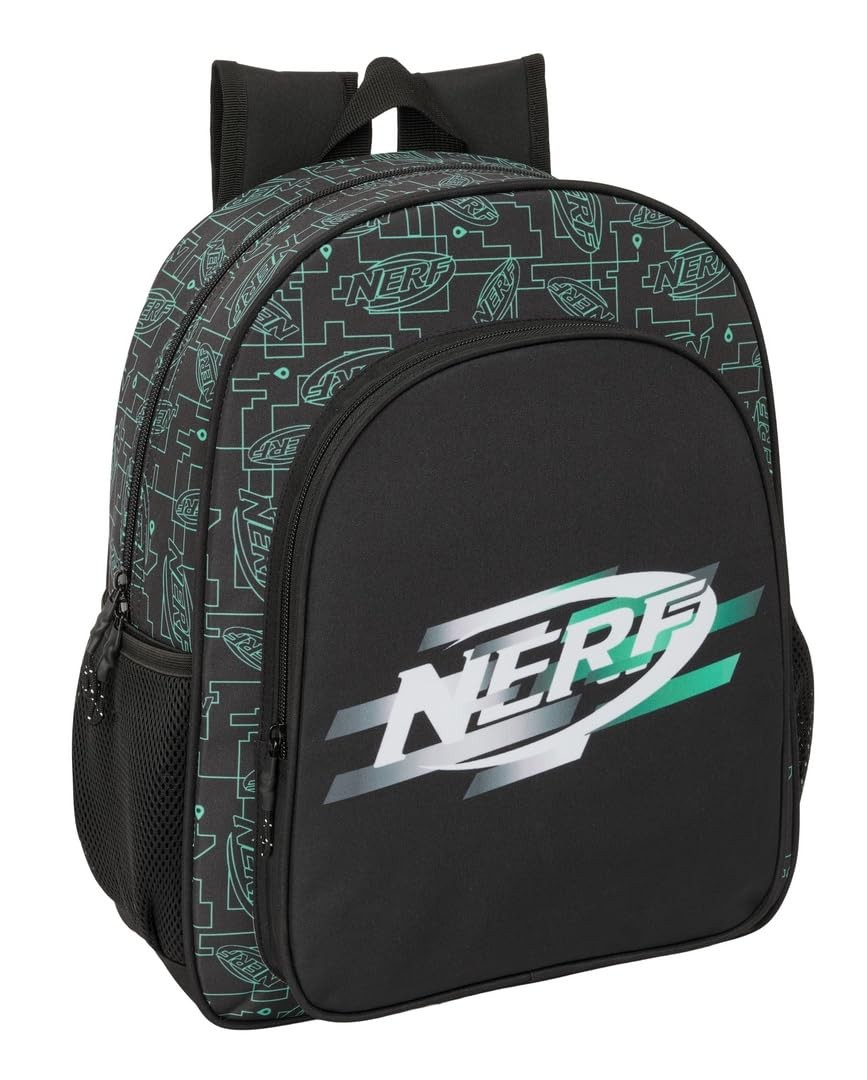 Safta NERF GAME - Junior Backpack, Adaptable to Cart, Ideal for Children of Diff