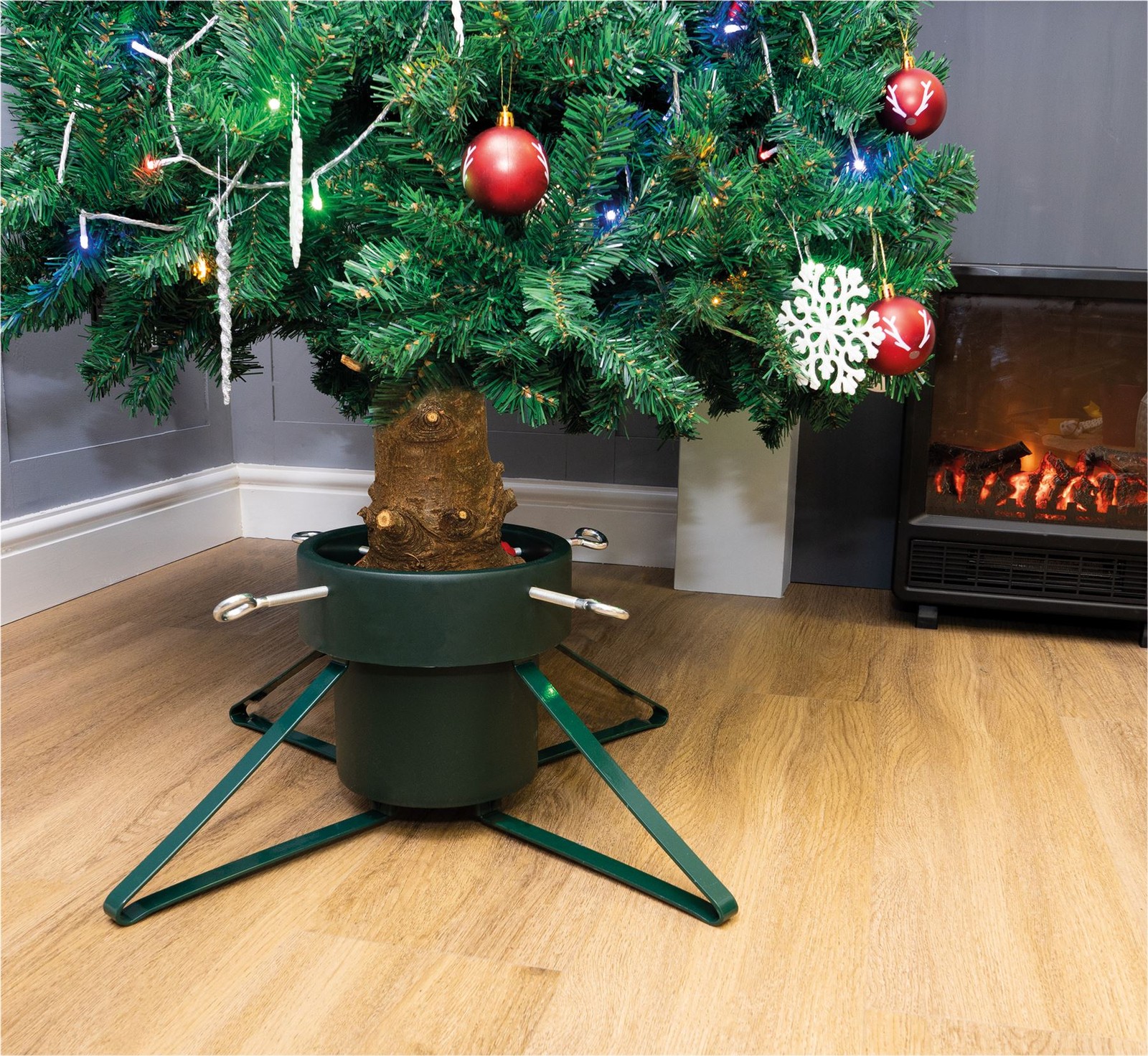 Xmas Real Live Christmas Tree Stand Holder Base Water Tank up to 2.8m 9ft