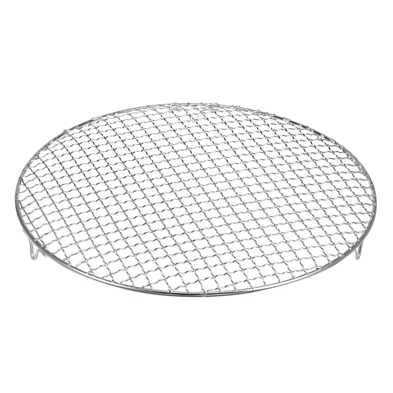 Round Cooking Rack 13.8-inch Stainless Steel Cross Wire Barbecue Grill with Legs