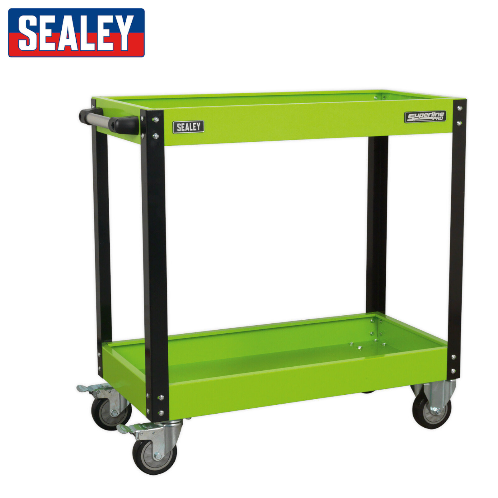 Sealey CX109HV Workshop Trolley 2-Level Heavy-Duty - Hi-Vis Green