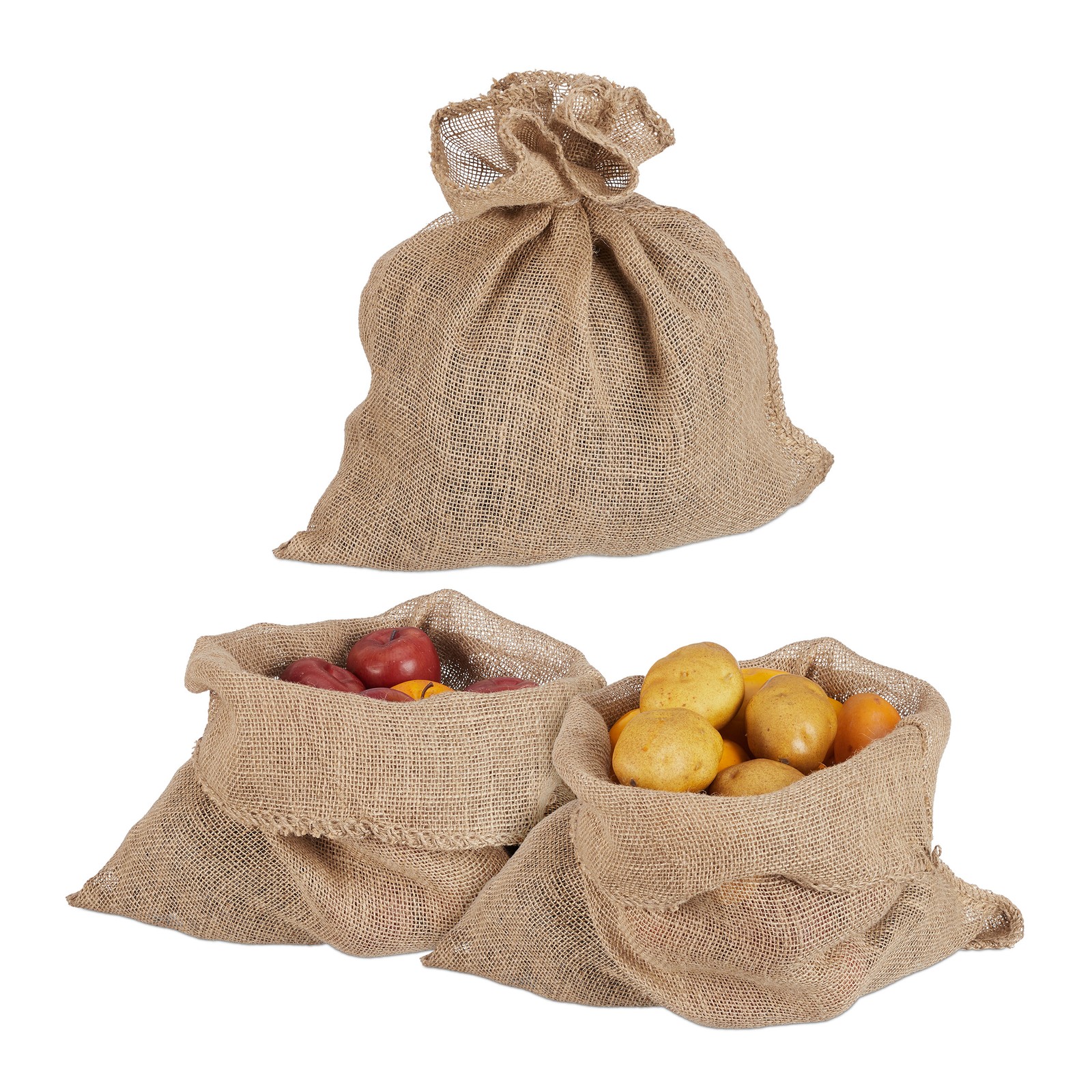 Burlap sack Jute Plant Covers Hessian Garden Bag 10 kg 3 Pack Natural Fibre Sack