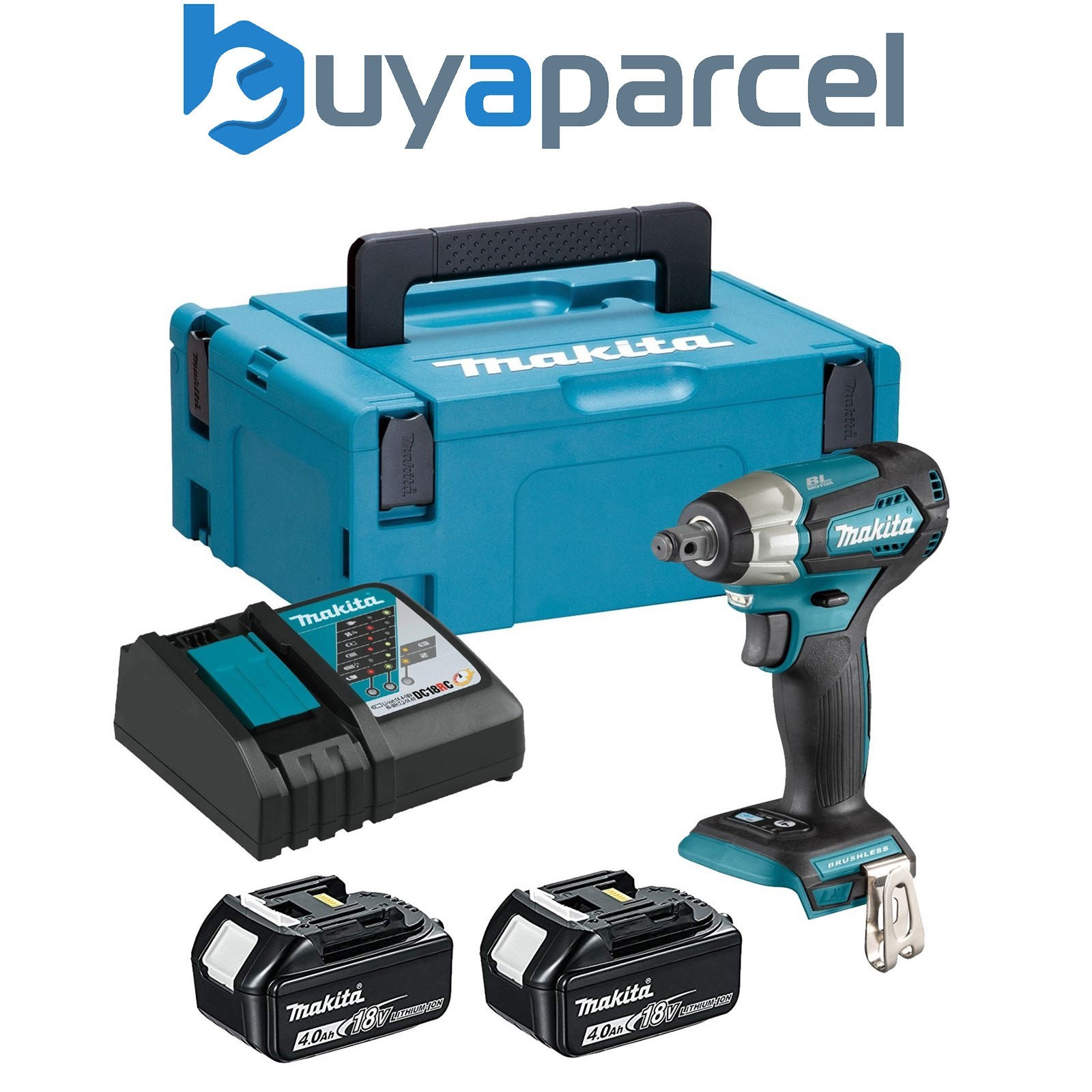 Makita DTW181RMJ 18v LXT 1/2" Impact Wrench Brushless Cordless Compact 2 x 4.0ah