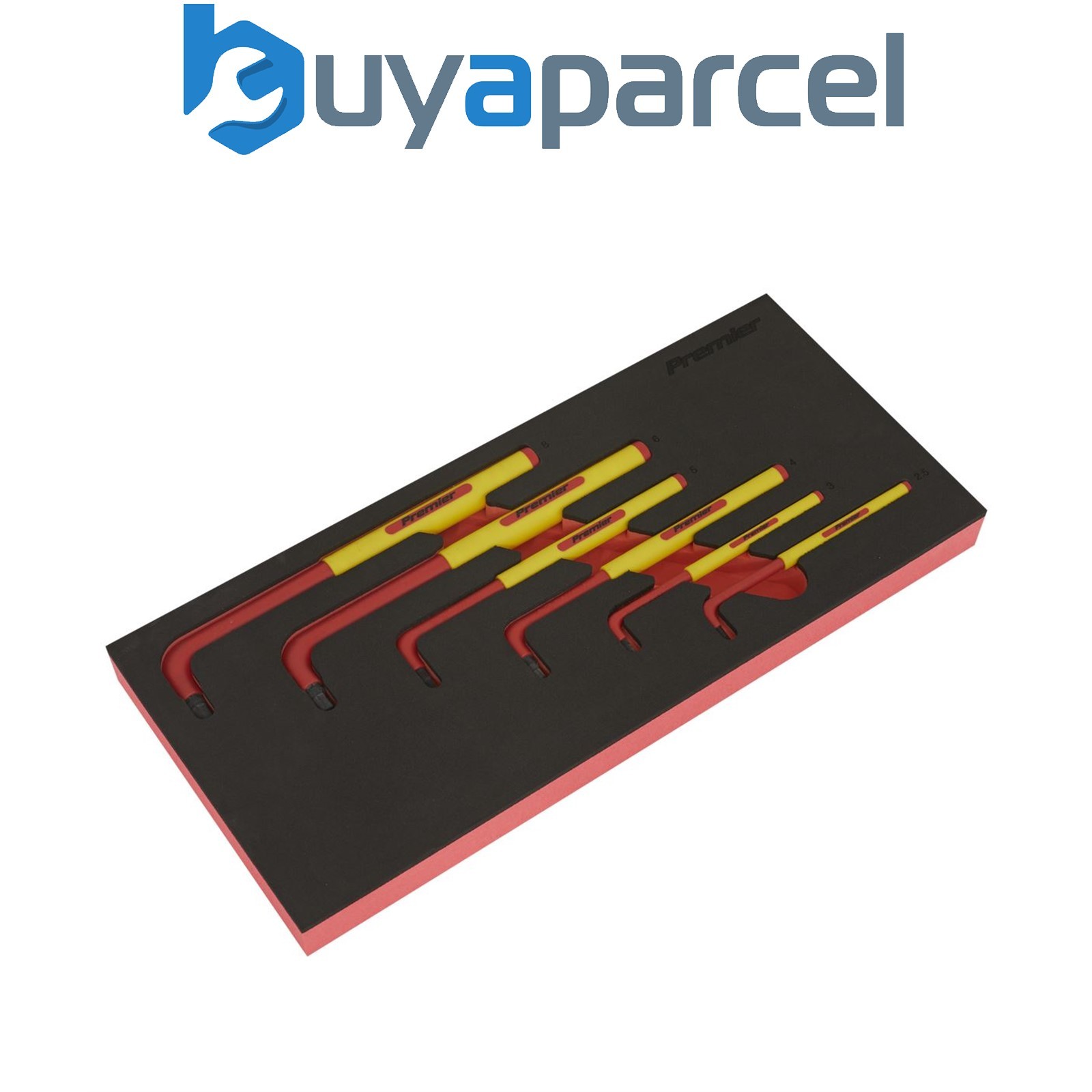 Sealey TBTE05 Premier Insulated Hex Key Set with Tool Tray 6pc - VDE Approved