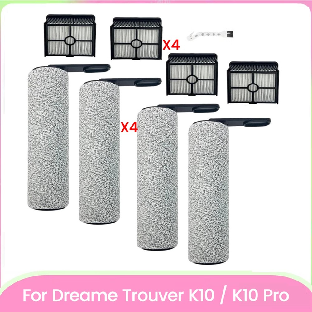 9PCS Brush Roller and HEPA Set for Trouver K10 / K10 Pro Cordless Dry and4401