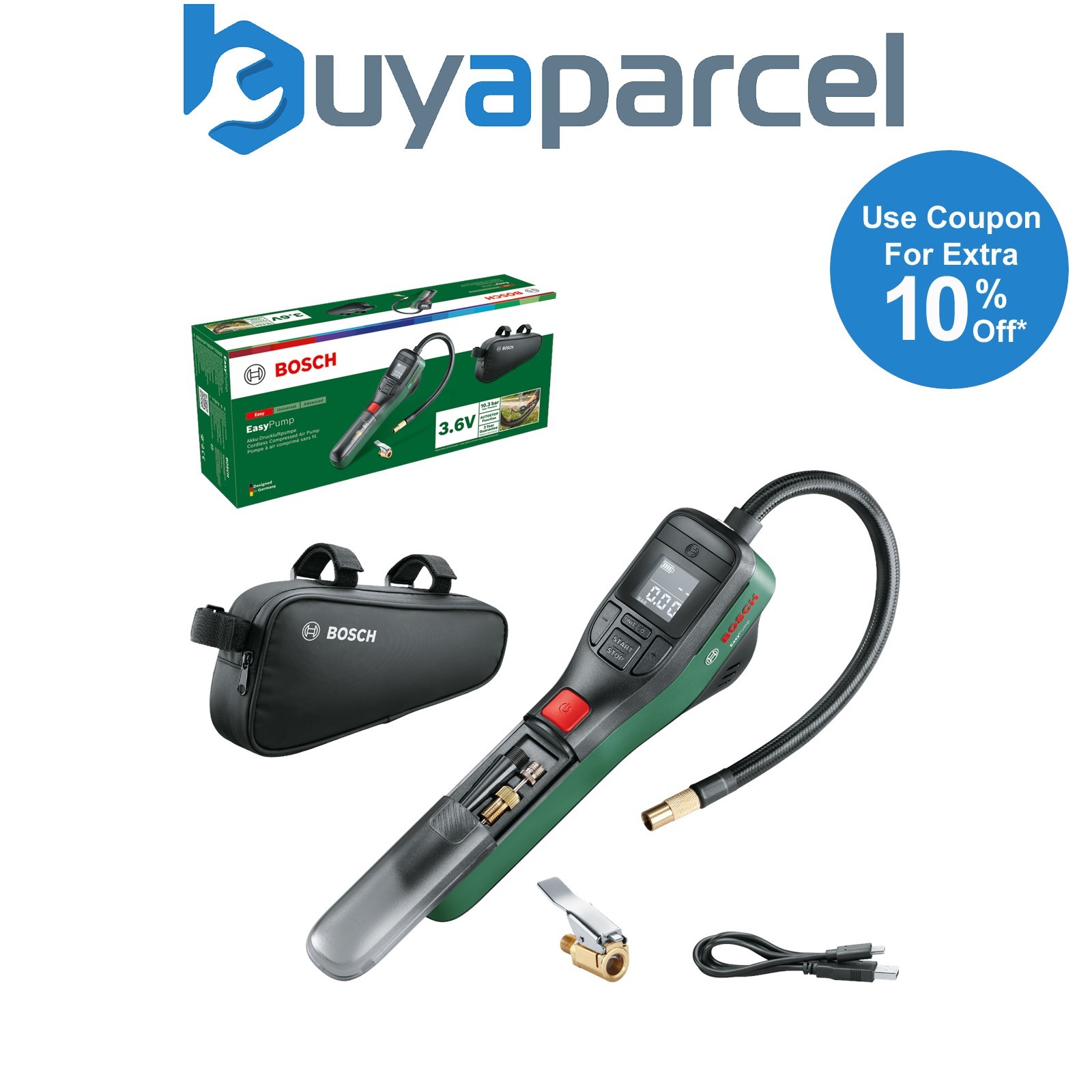 Bosch Cordless Pneumatic Pump EasyPump Carton box 0603947002
