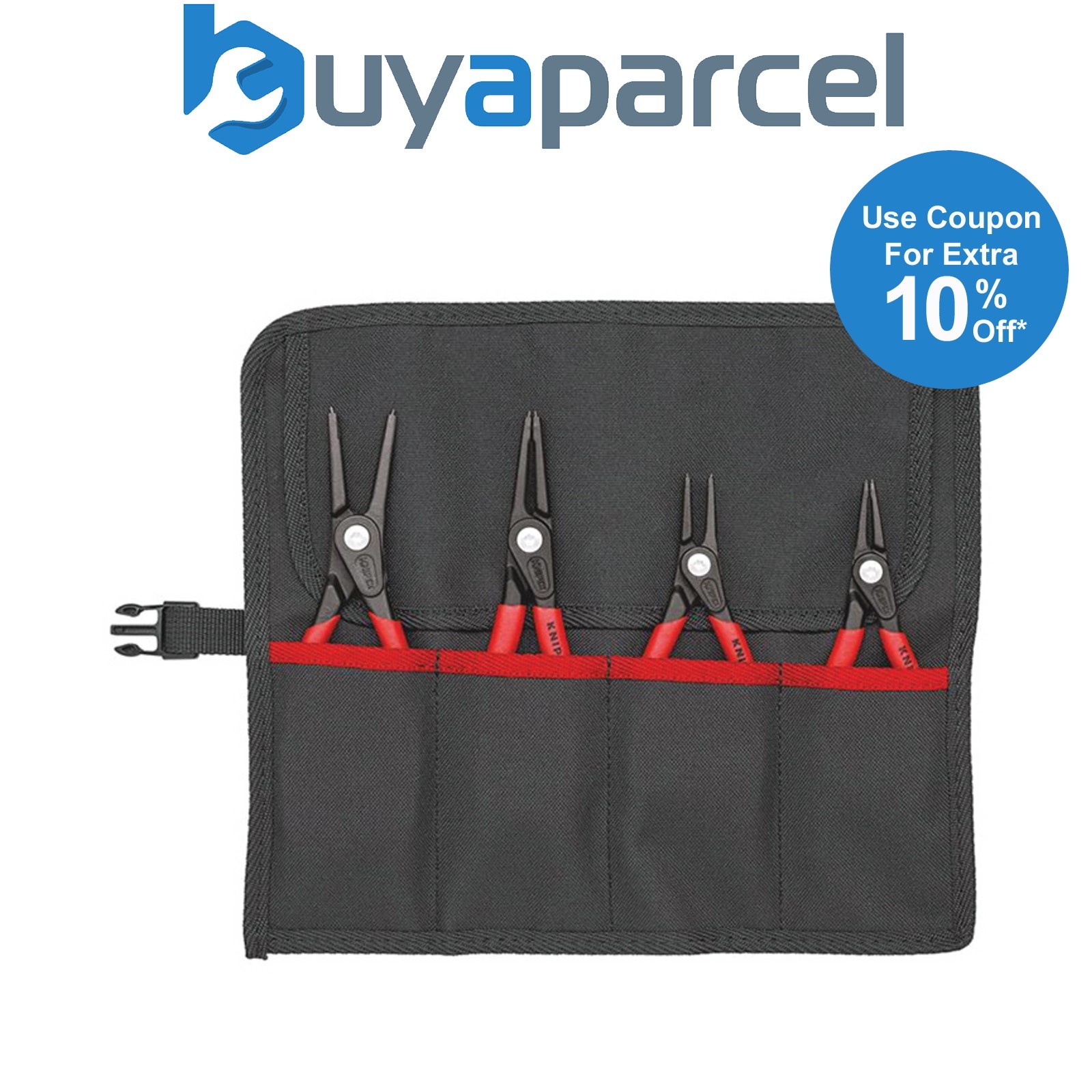Draper 43288 KNIPEX 00 19 57 Precision Circlip Plier Set, 4 Piece