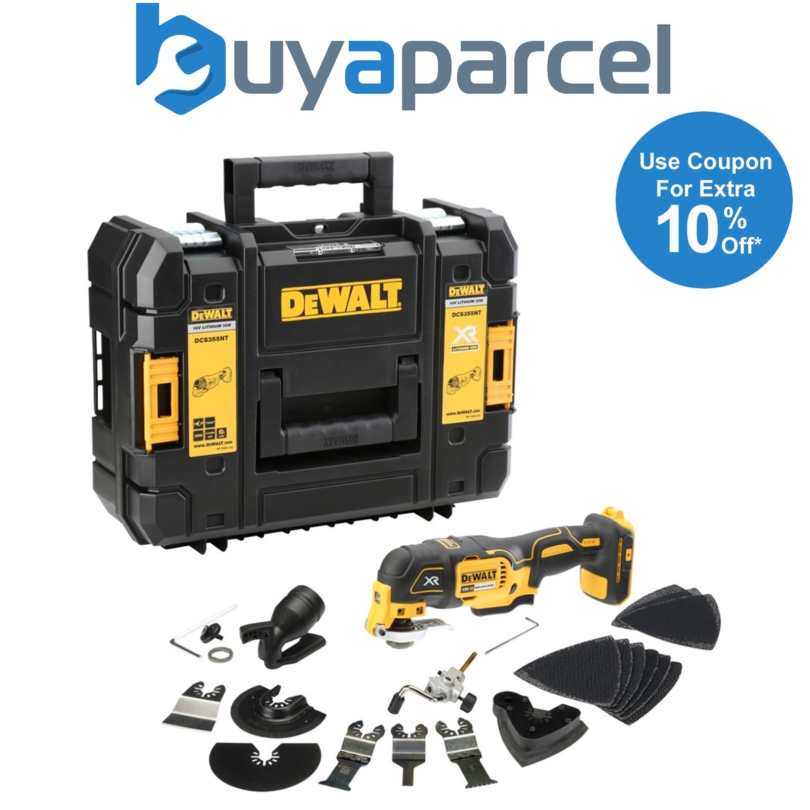 Dewalt DCS355N 18v XR Brushless Oscillating Multi Tool + 35 Accessories + Tstak