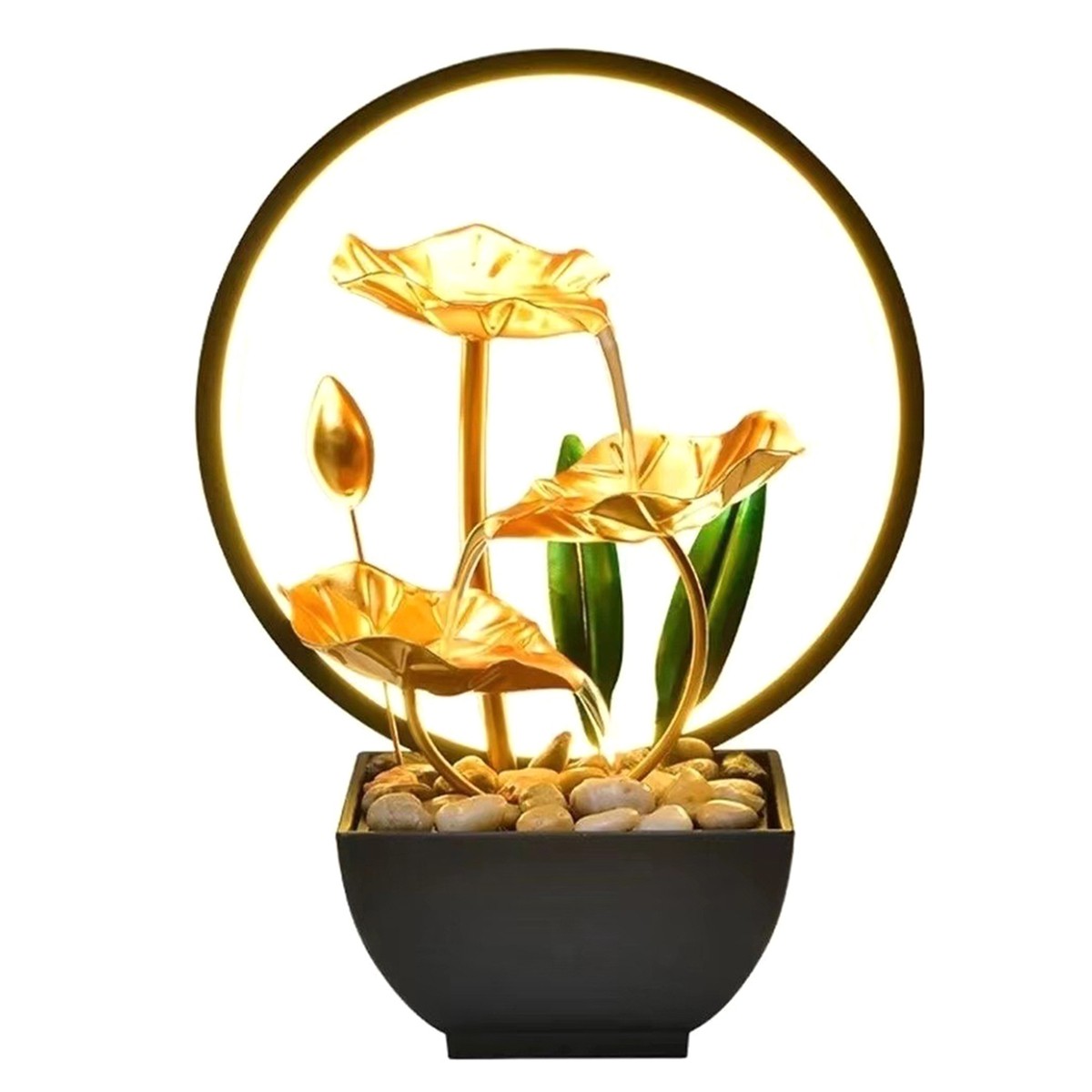 Tabletop Water Fountain USB Powered Relaxation Desktop Waterfall Fountain8076