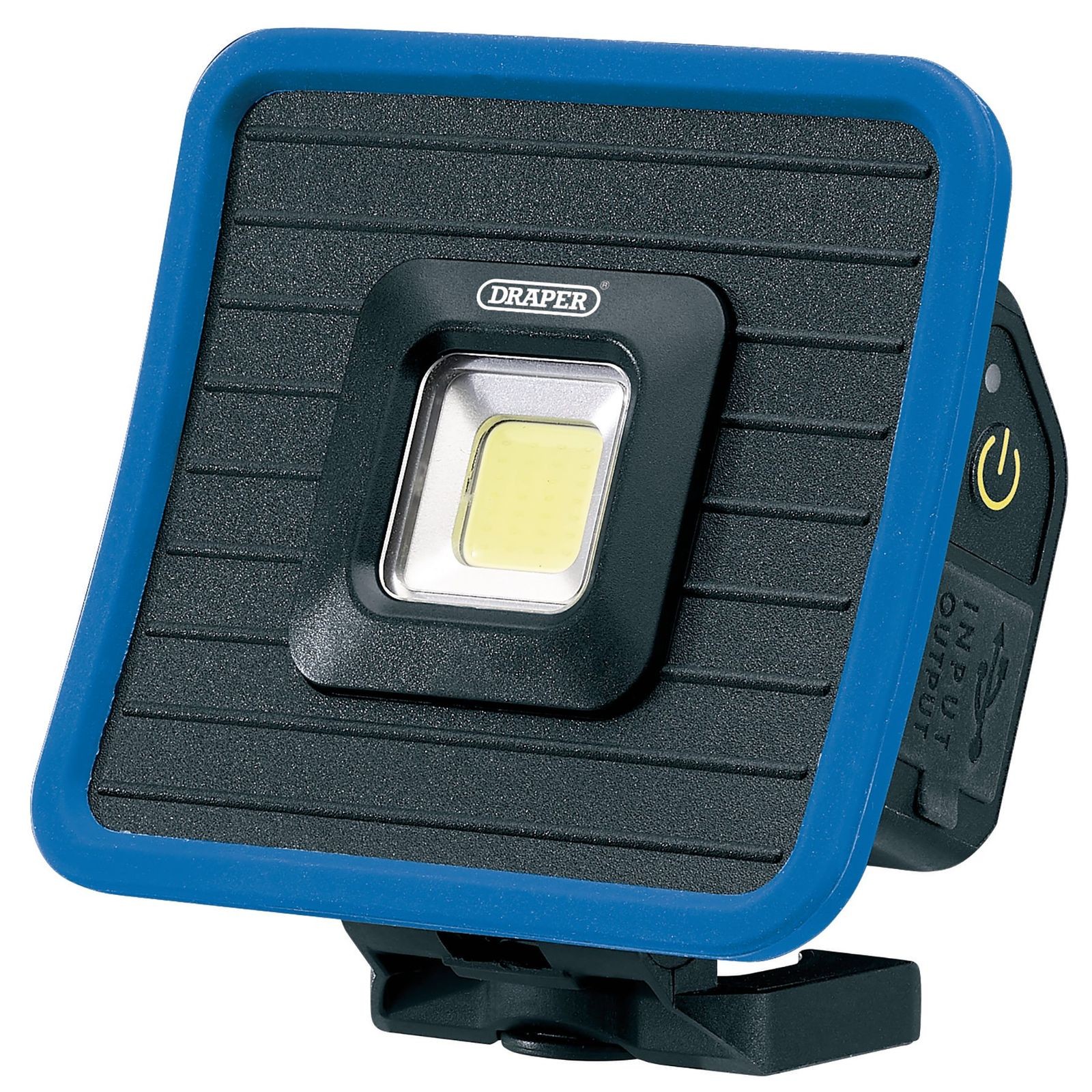 Draper Led Rechargeable Mini Flood Light And Power Bank 10W Blue - 88595