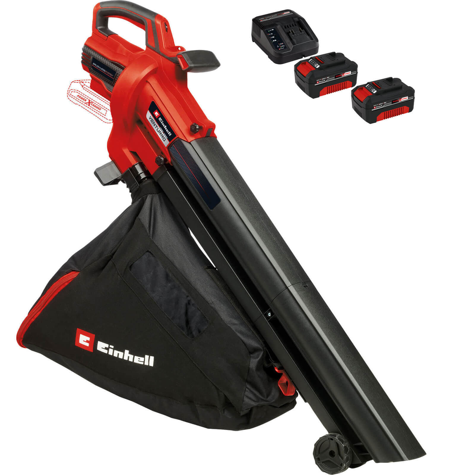 Einhell VENTURRO 18/210 18v Cordless Brushless Leaf Blower and Vacuum 2 x 4ah Li