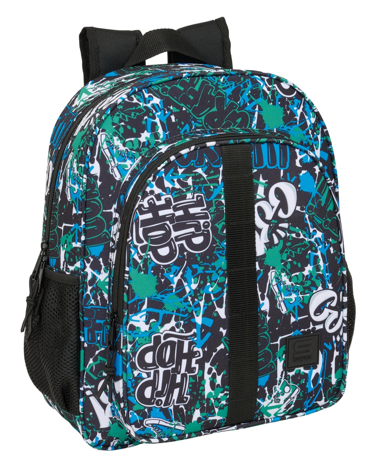 SAFTA GRAFFITI GO – Children's School Backpack, Adaptable to Trolley, Ideal for