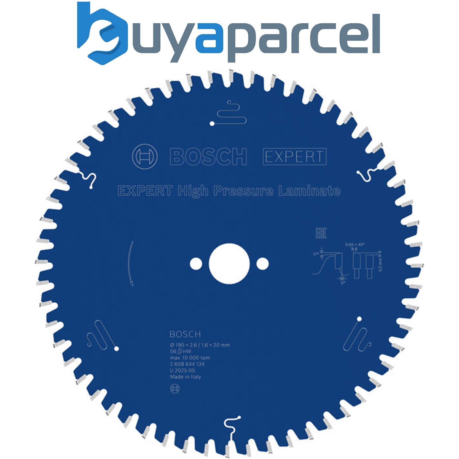 Bosch EXPERT High Pressure Laminate Circular Saw Blade 190 x 2.6/1.6 x 20mm T56