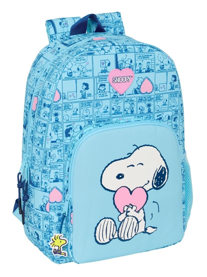SNOOPY LOVE – School Backpack, Adaptable to Cart, Ideal for Children of Differen