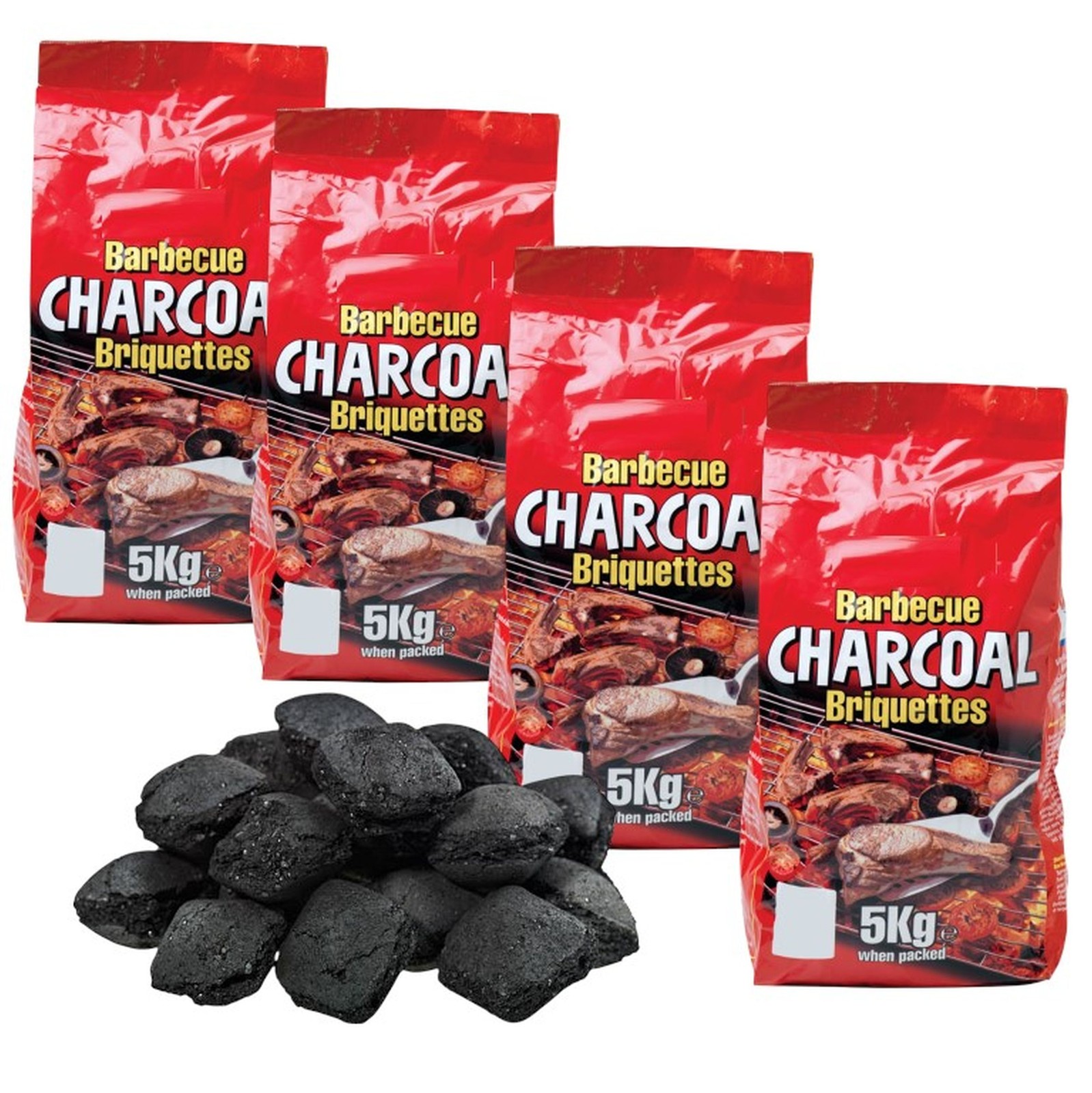 20kg Lumpwood BBQ Charcoal Briquettes Easy Light Constant Heat Grilling Charcoal