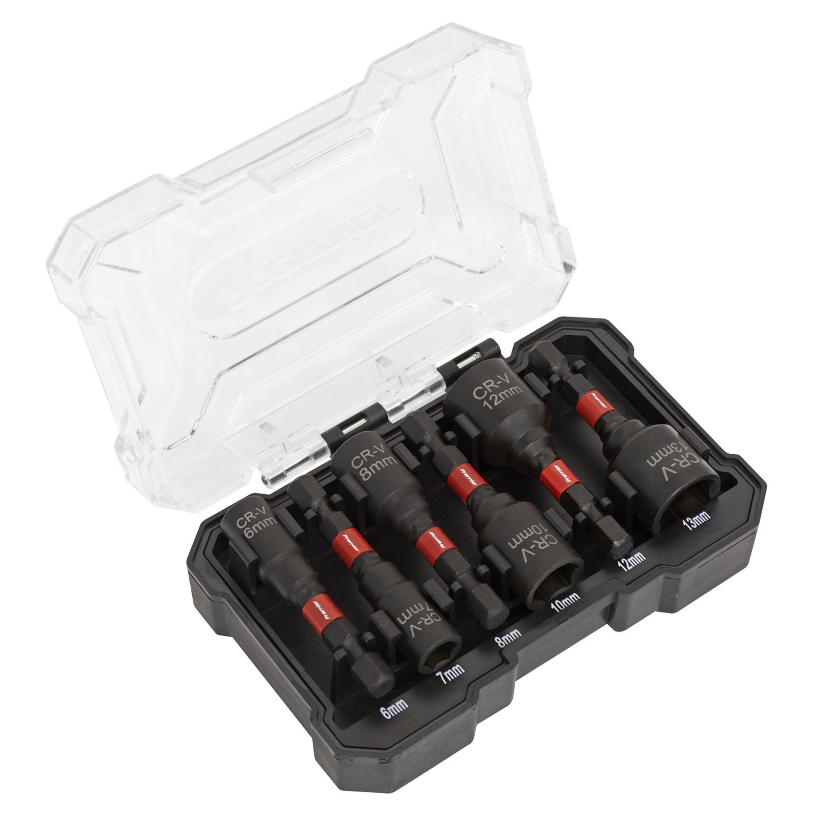 Sealey Nut Driver Set 6pc Impact Grade With Carry Case - AK8287
