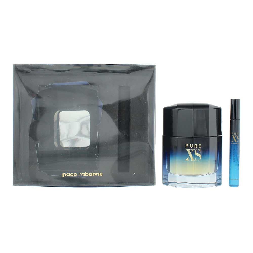 Paco Rabanne Pure Xs EDT 100ml + EDT 10ml Travel Spray Gift Set - Damaged Box