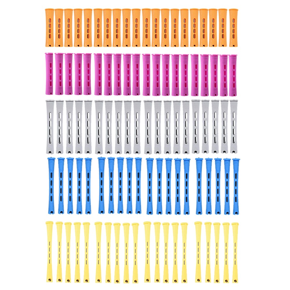 10X(100pcs Perm Rods Set for Natural Hair Plastic Cold Rods Hair Rollers3446