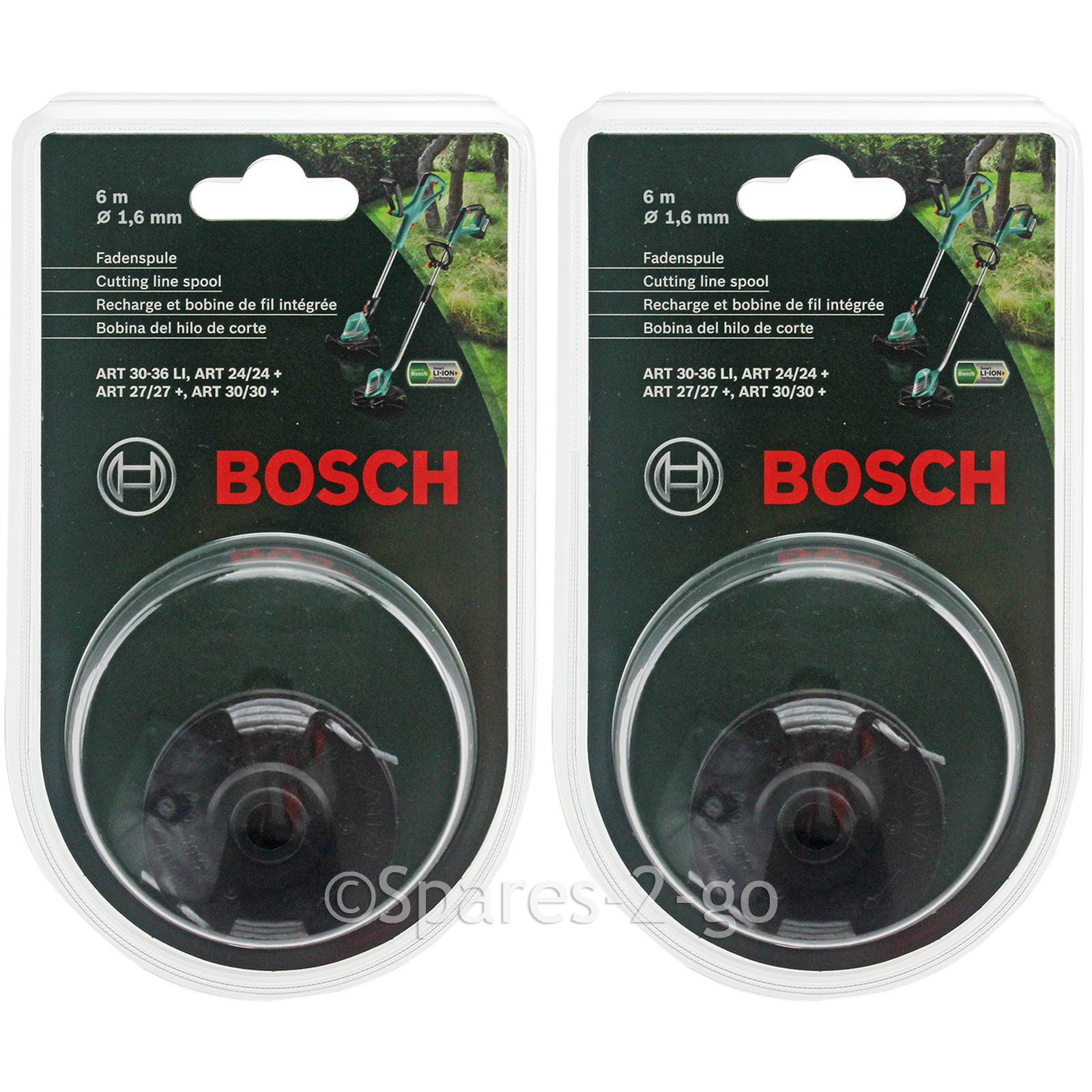 BOSCH Strimmer Line Spool Feed ART 24 27 30 30-36 LI Trimmer Cutting 12m 1.6mm