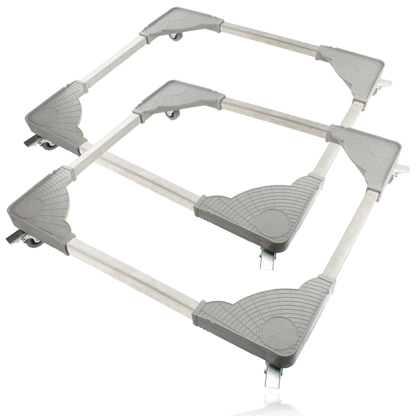 2 x UNIVERSAL Refrigerator Appliance Wheel Adjustable Trolley Roller Extendable