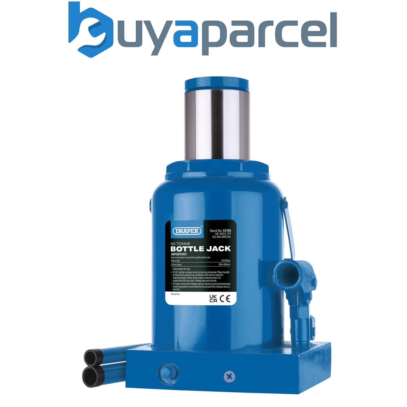 Draper 13105 Hydraulic Bottle Jack, 50 Tonne