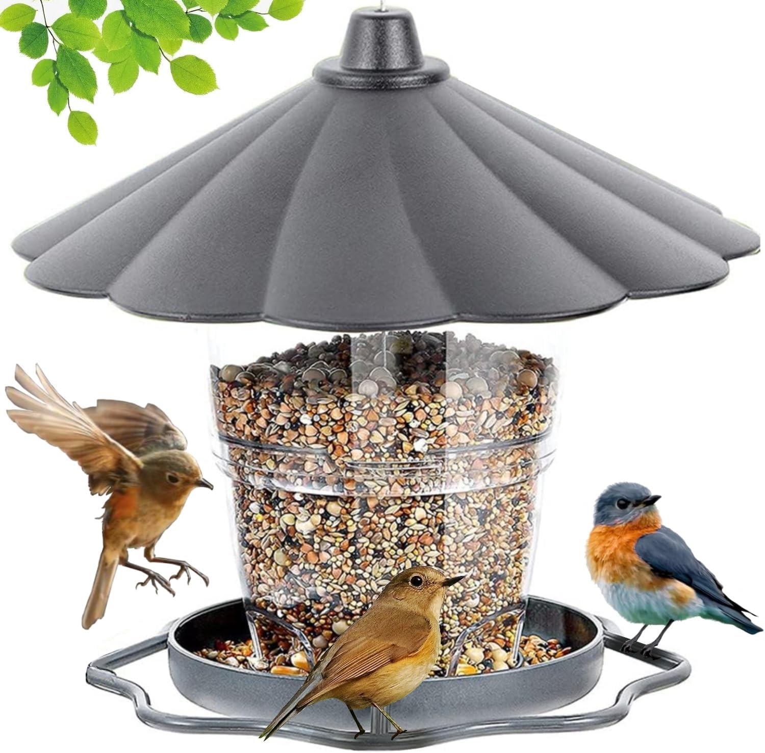 Bird Feeder, Bird Feeders for Outside Outdoors Hanging, Birds Feeder Adjustable