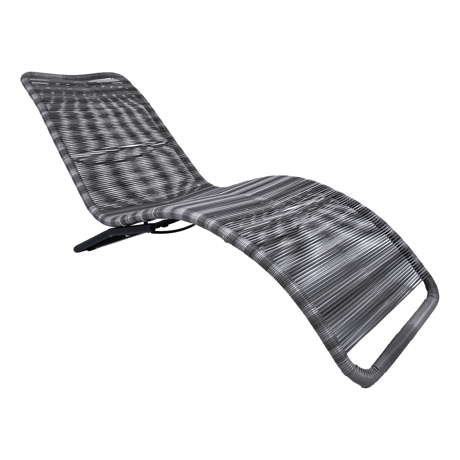 Charles Bentley Zanzibar Sun Lounger Bed Grey Sunbed Seat Garden Rattan
