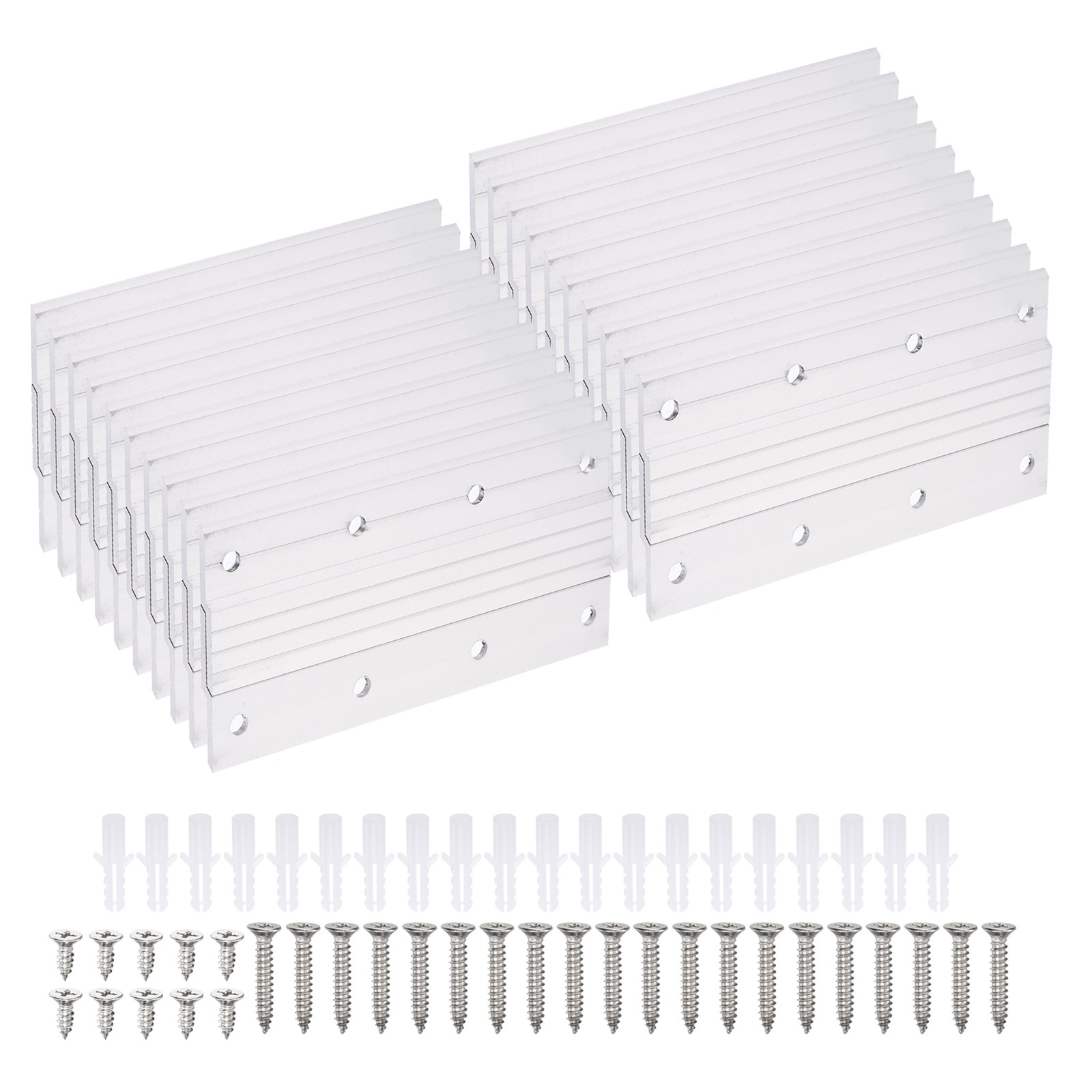 French Cleat Picture Hanger 6 Inch, 1 Set Aluminum Z Clip Interlocking Kit