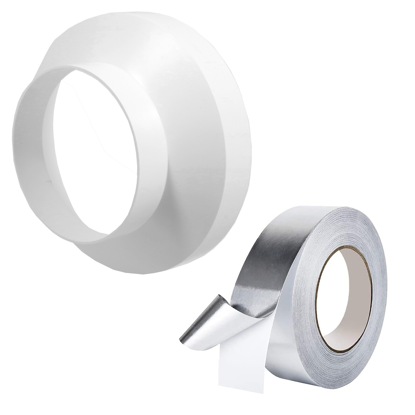 Tumble Dryer Ducting Reducer Kit 6" to 4" 152mm 100mm Duct Connector + Foil Tape