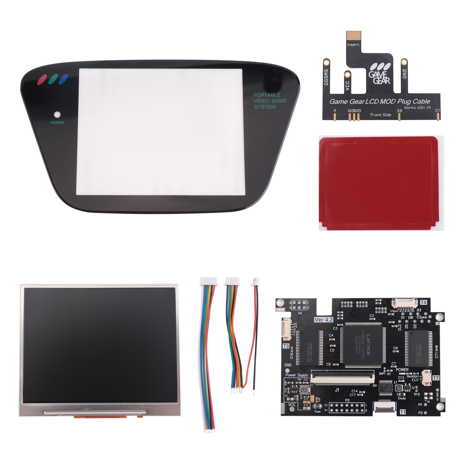 IPS V4.2 Pre-Laminated Screen MOD Kits for Game Gear Highlight Brightness3001