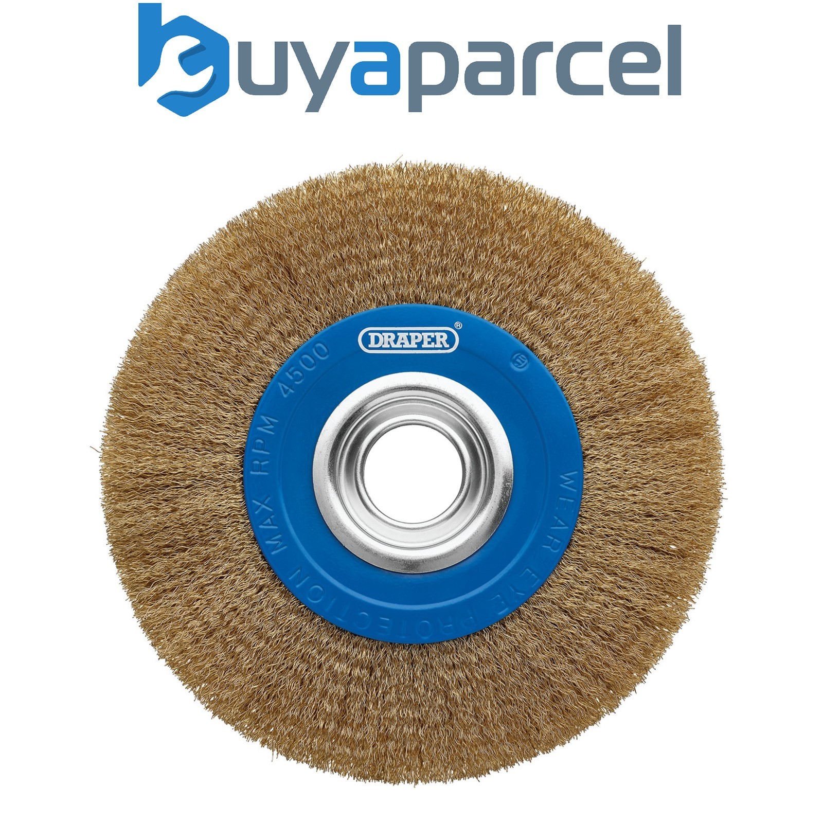Draper 08067 Brassed Steel Bench Grinder Wire Wheel Brush, 200 x 31.75mm