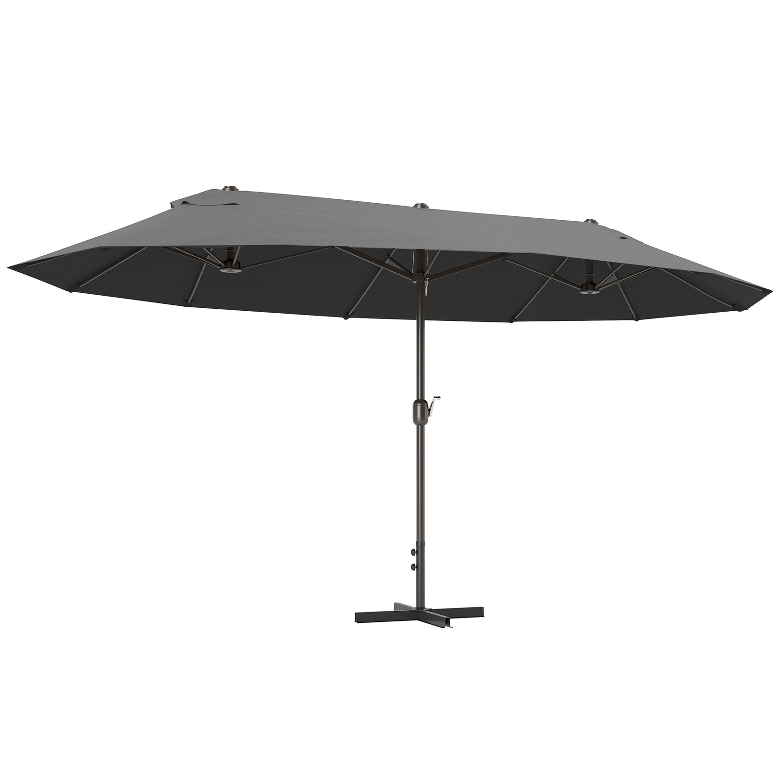 Outsunny 4.6M Garden Umbrella Canopy Sun Shade, Only Cross Base, Grey