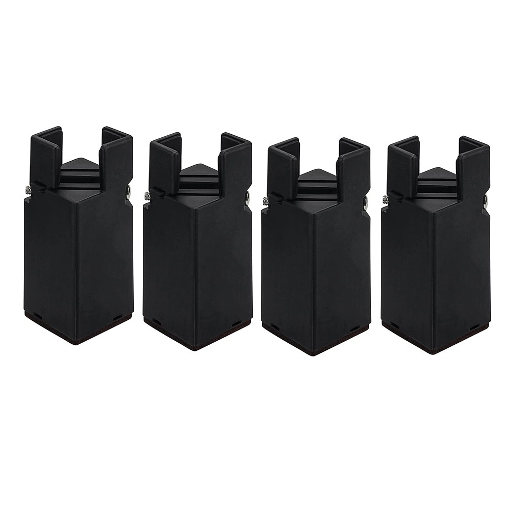 1Set Table Risers Chair Risers Bed Risers Fit Square/Round Chair Leg Black N1U8