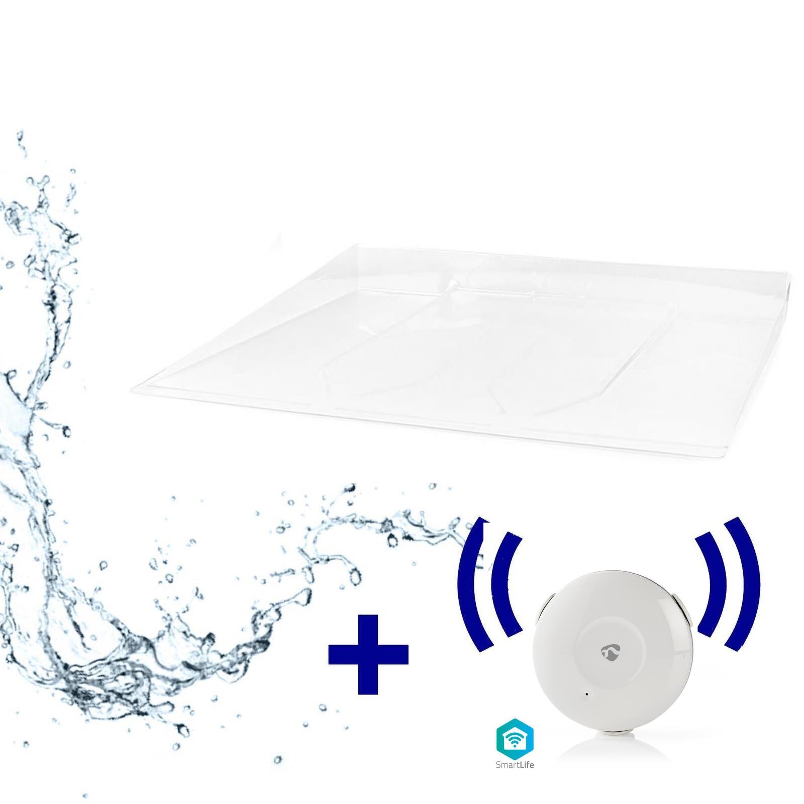 60x54cm Washing Machine Water Drip Tray Prevent Flooding Smart Leak Sensor Kit