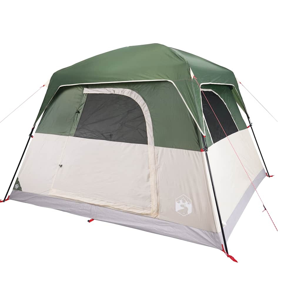 Camping Tent Cabin 4-Person Lightweight Dome Green Waterproof vidaXL