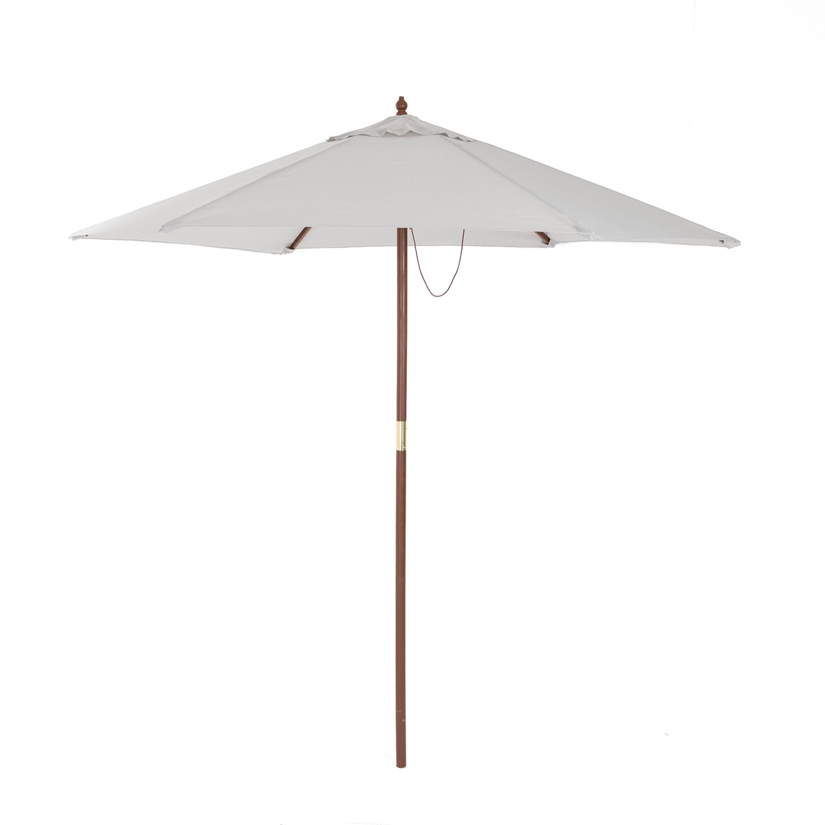 Charles Bentley Large 2.4M Wooden Garden Patio Parasol Shade Umbrella 38mm Pole