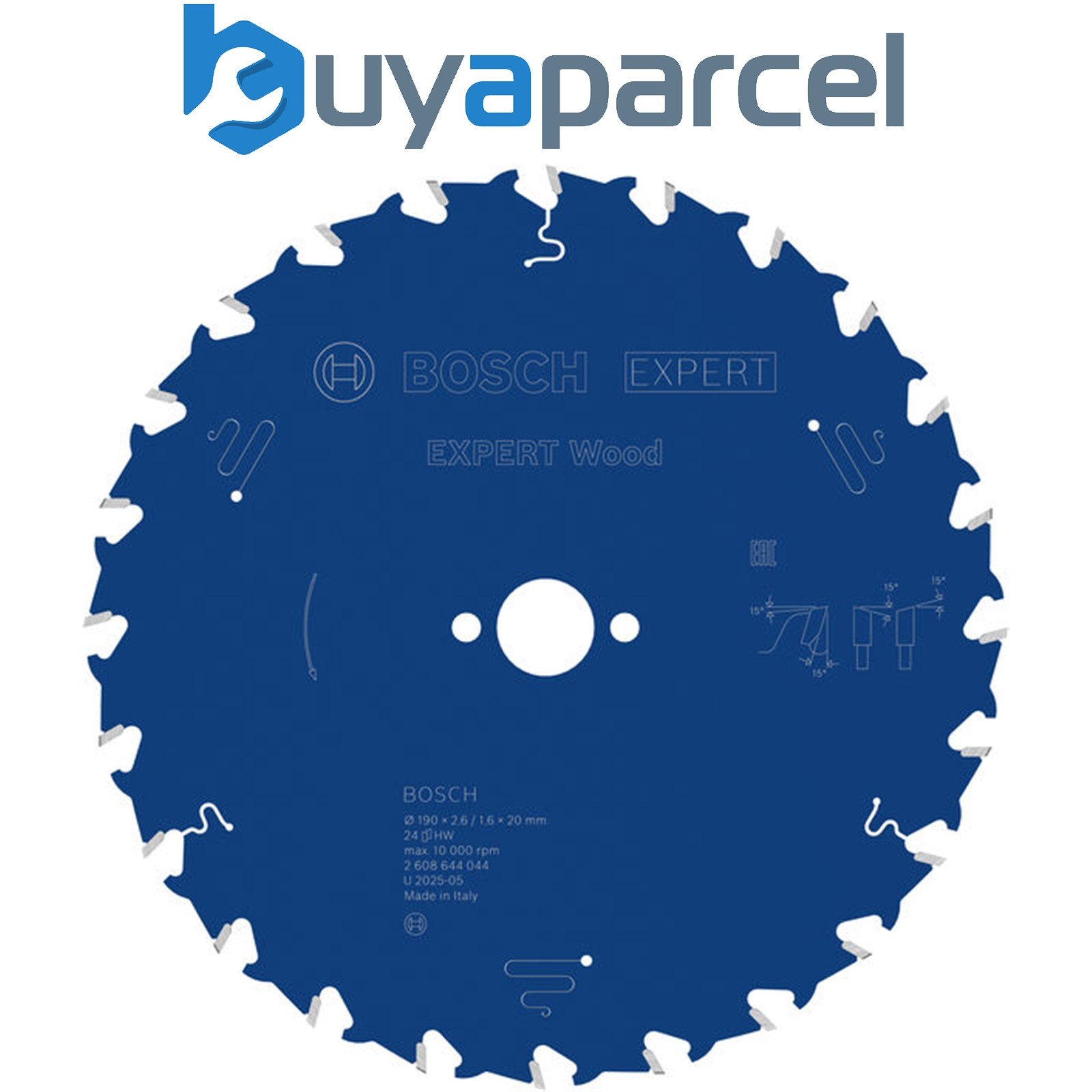 Bosch EXPERT Wood Circular Saw Blade 190 x 2.6/1.6 x 20 mm T24 2608644044