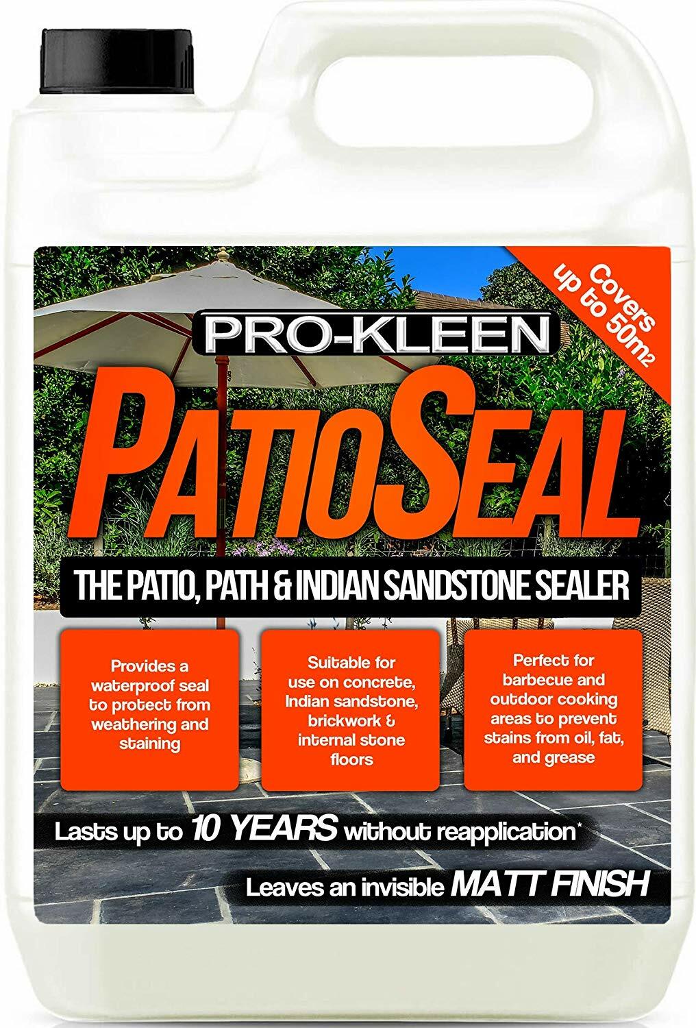 ProKleen Patio Sealer Drive Way Paths Indian Stone Concrete Slabs Cobbles 5L