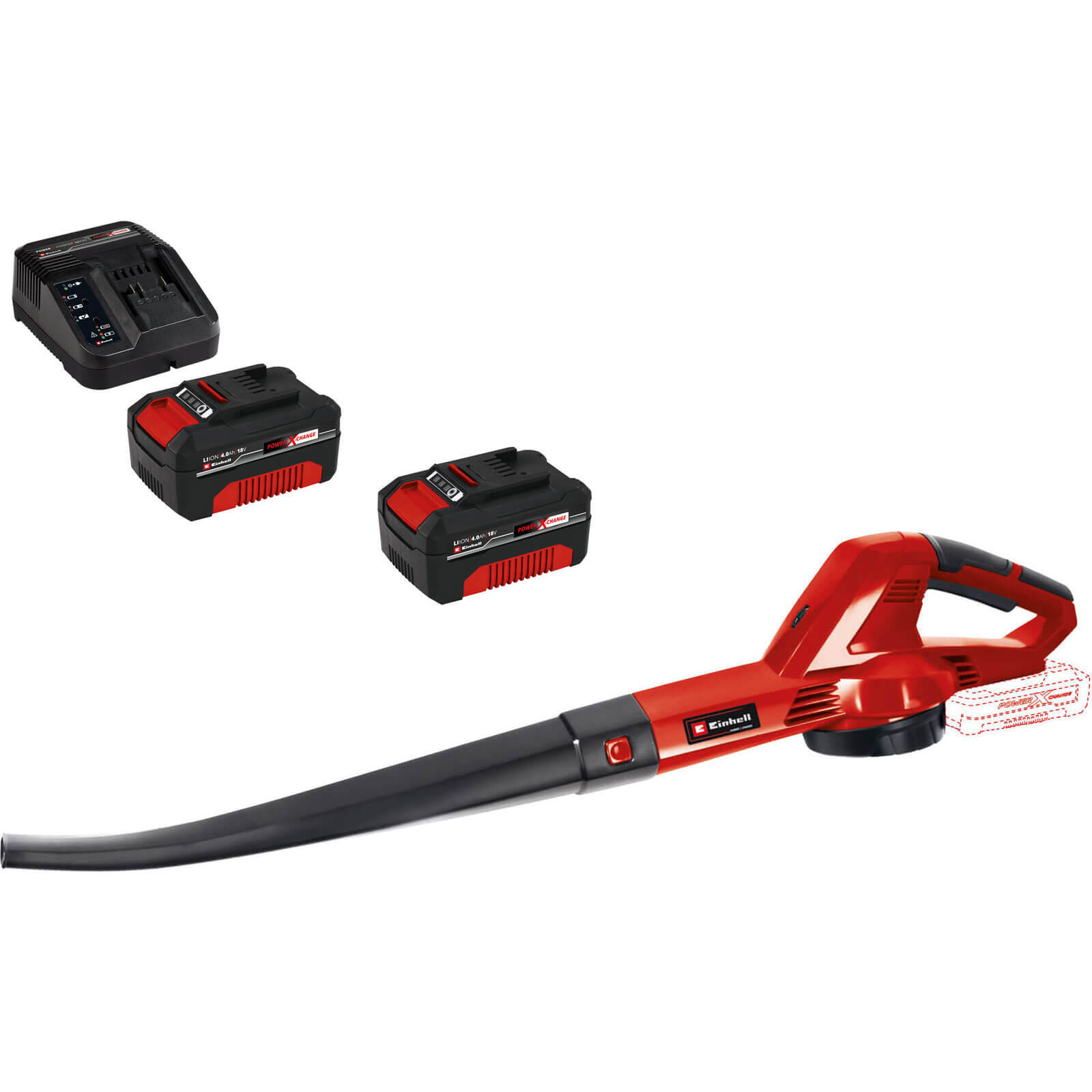 Einhell GE-CL 18 Li E 18v Cordless Leaf Blower 2 x 4ah Li-ion