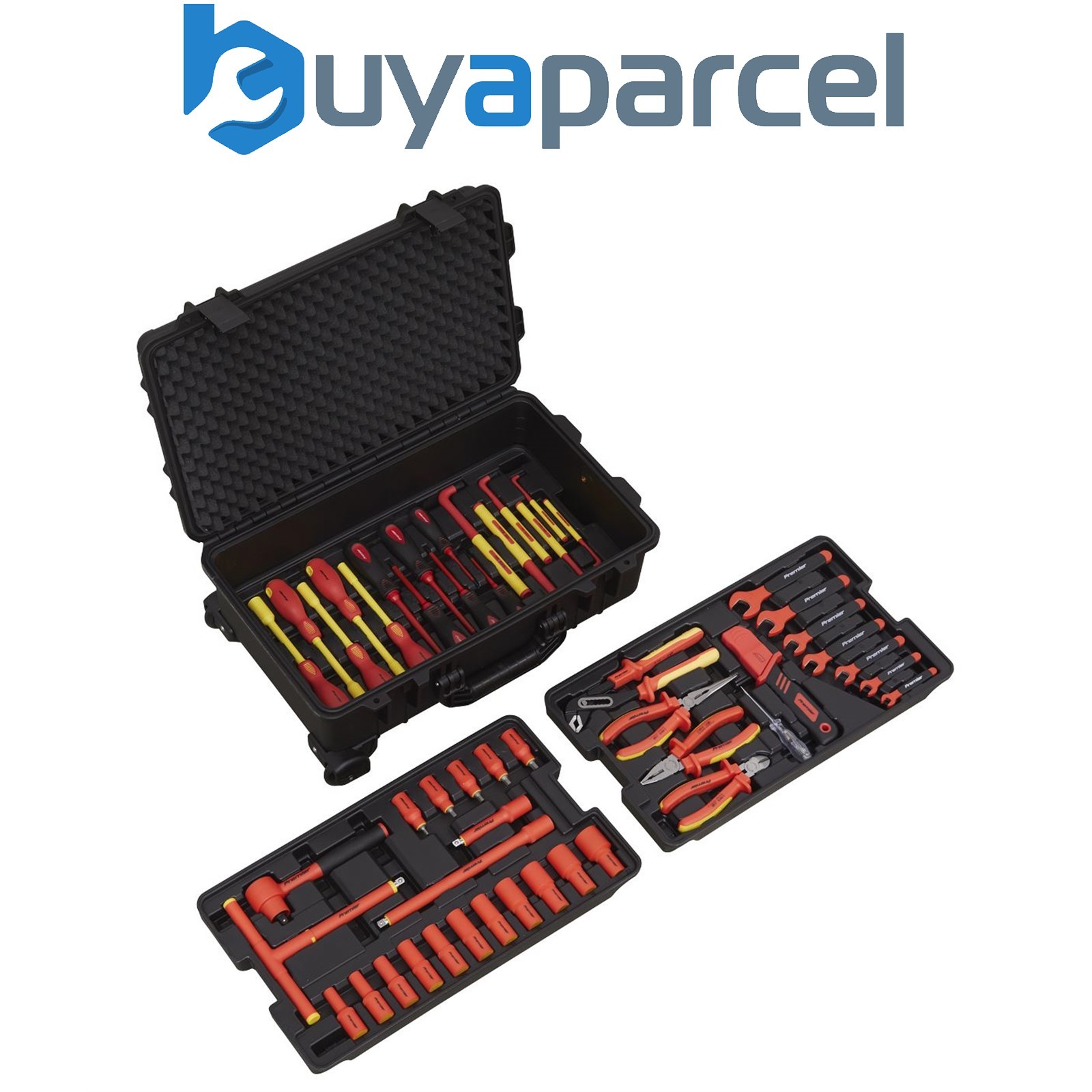 Sealey AK7938 Premier Insulated Tool Kit 3/8"Sq Drive 1000V 50pc - VDE Approved