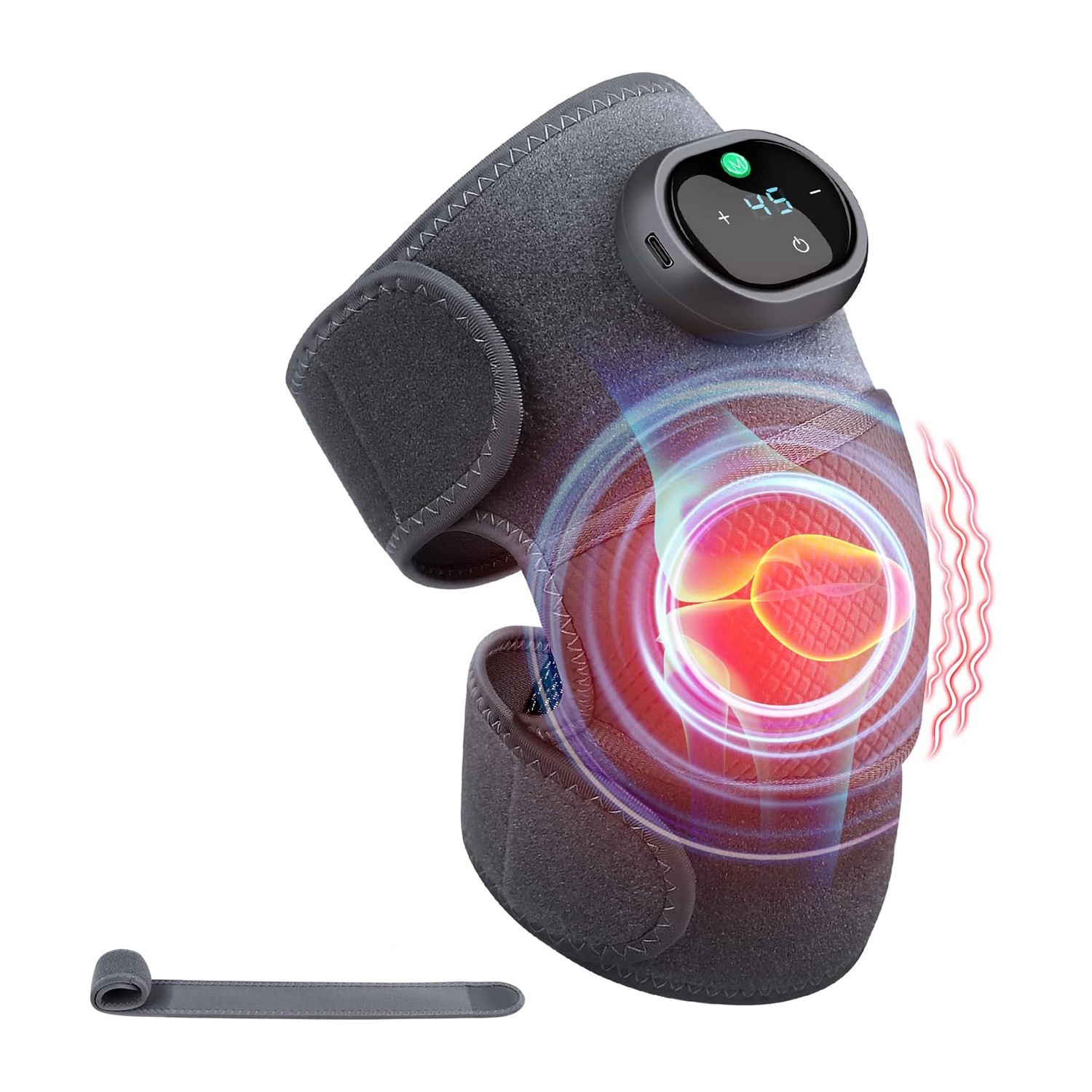 2X(Heating Knee Massager, Knee Shoulder Elbow 3-In-1Heating Vibration2235