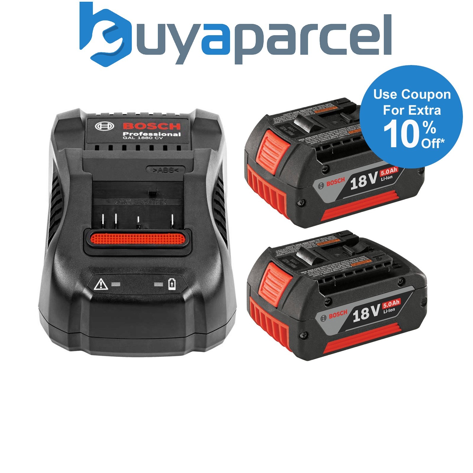 Bosch GBA18805SET 18v Starter Set - 2 x 5.0ah Batteries + GAL1880 Charger
