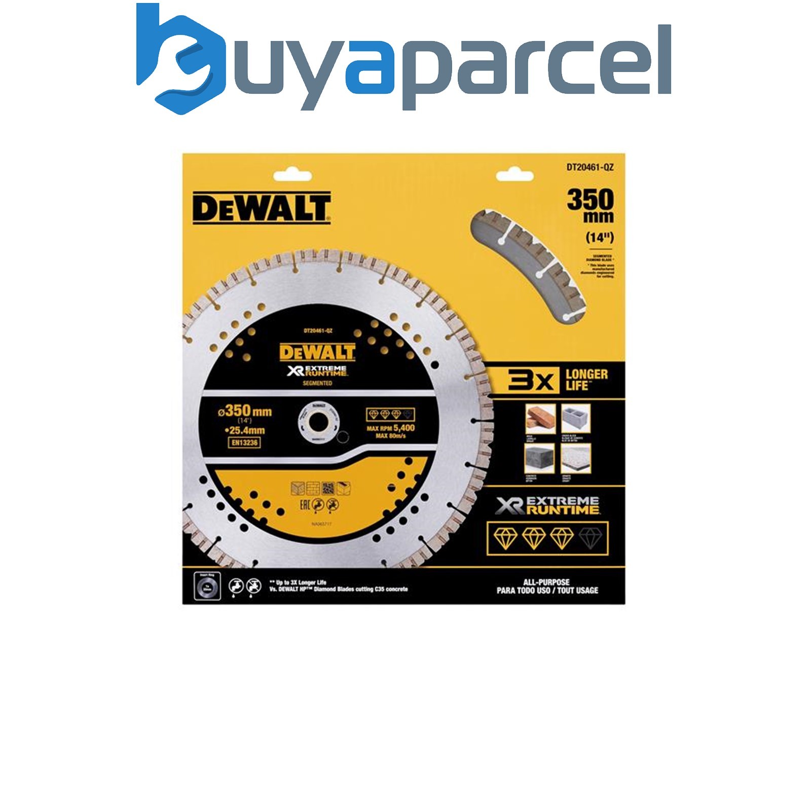 DEWALT DT20461-QZ Elite Series All Purpose Diamond Wheel 355 x 25.4mm