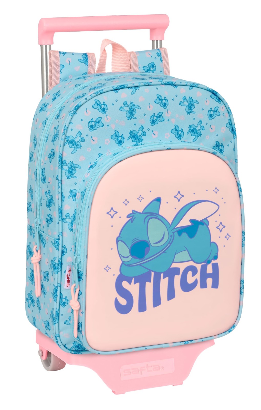 STITCH OHANA – Children's Backpack with Trolley Safta 705, Ideal for Children of