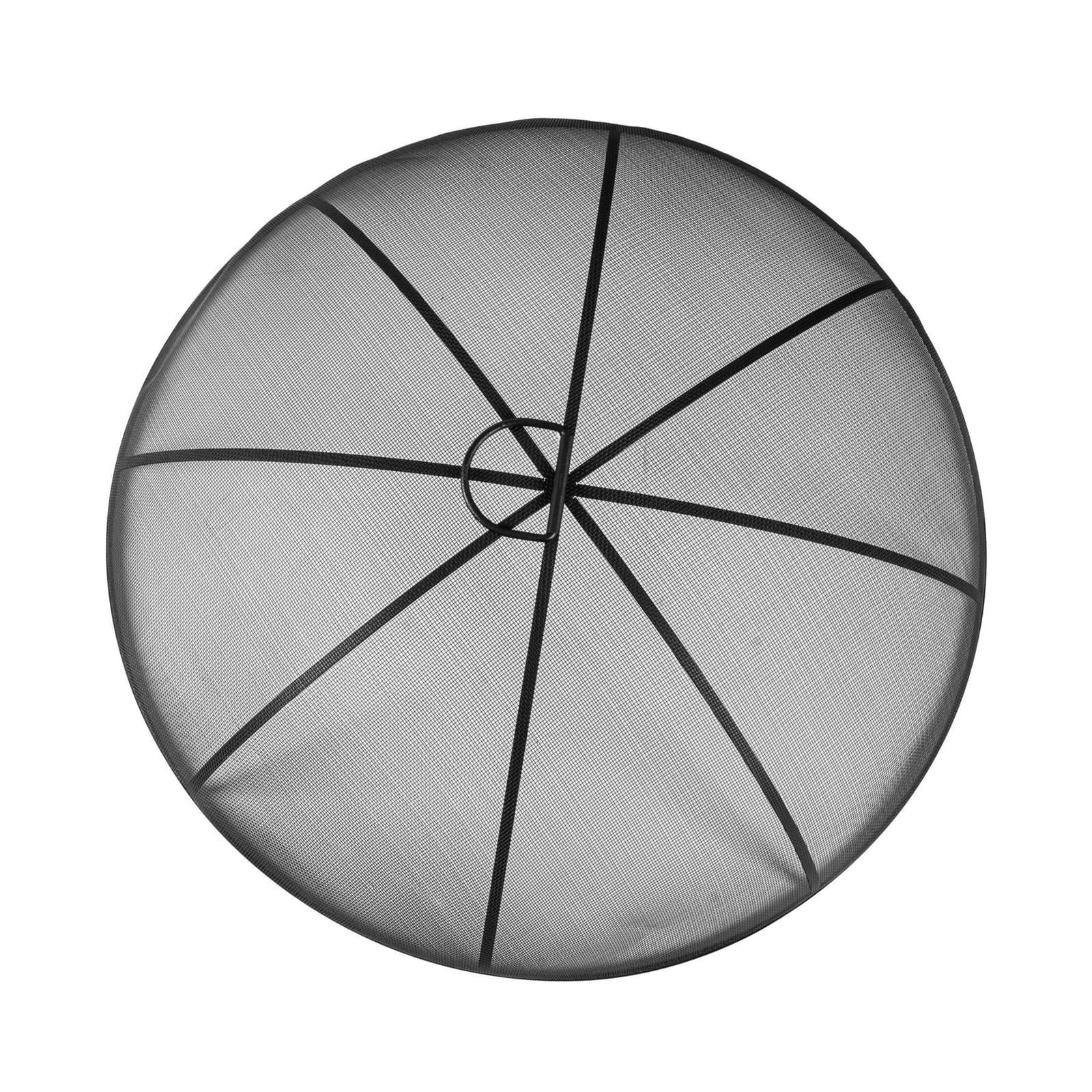 Round Fire Pit Spark Guard Outdoor Garden Patio Heater Camping Bowl 72.5cm Grey