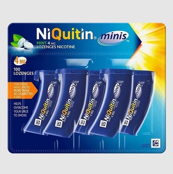 Niquitin Minis 4mg 100 Lozenges Quit Smoking Nicotine Lozenges Relief