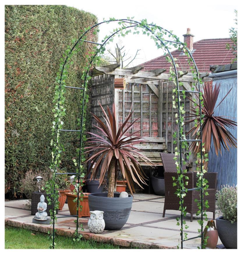 2.4m x 1.4m Garden Arch for Climbing Plants & Decoration - GH357