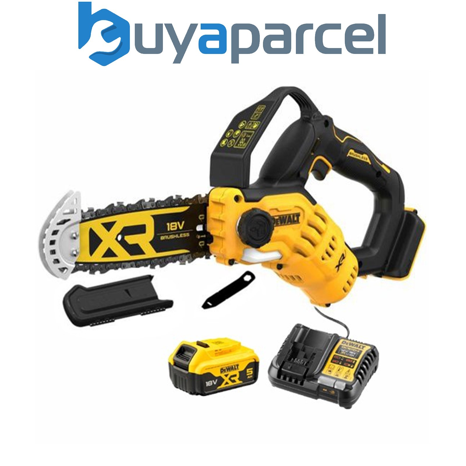 Dewalt DCMPS520P1 18v 20cm Cordless Brushless Pruning Saw 1 Handed Chainsaw -5ah