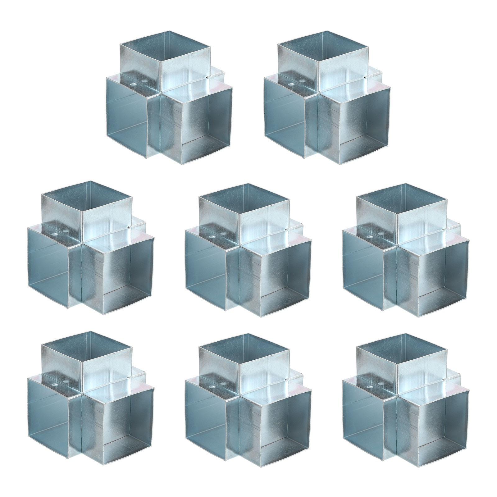 4-Way Gazebo Brackets Kit, Angle Bracket for 2.4" x 2.4" Lumber (8 Pack)